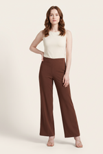Pantalón en Chifón Café Claro para Mujer
