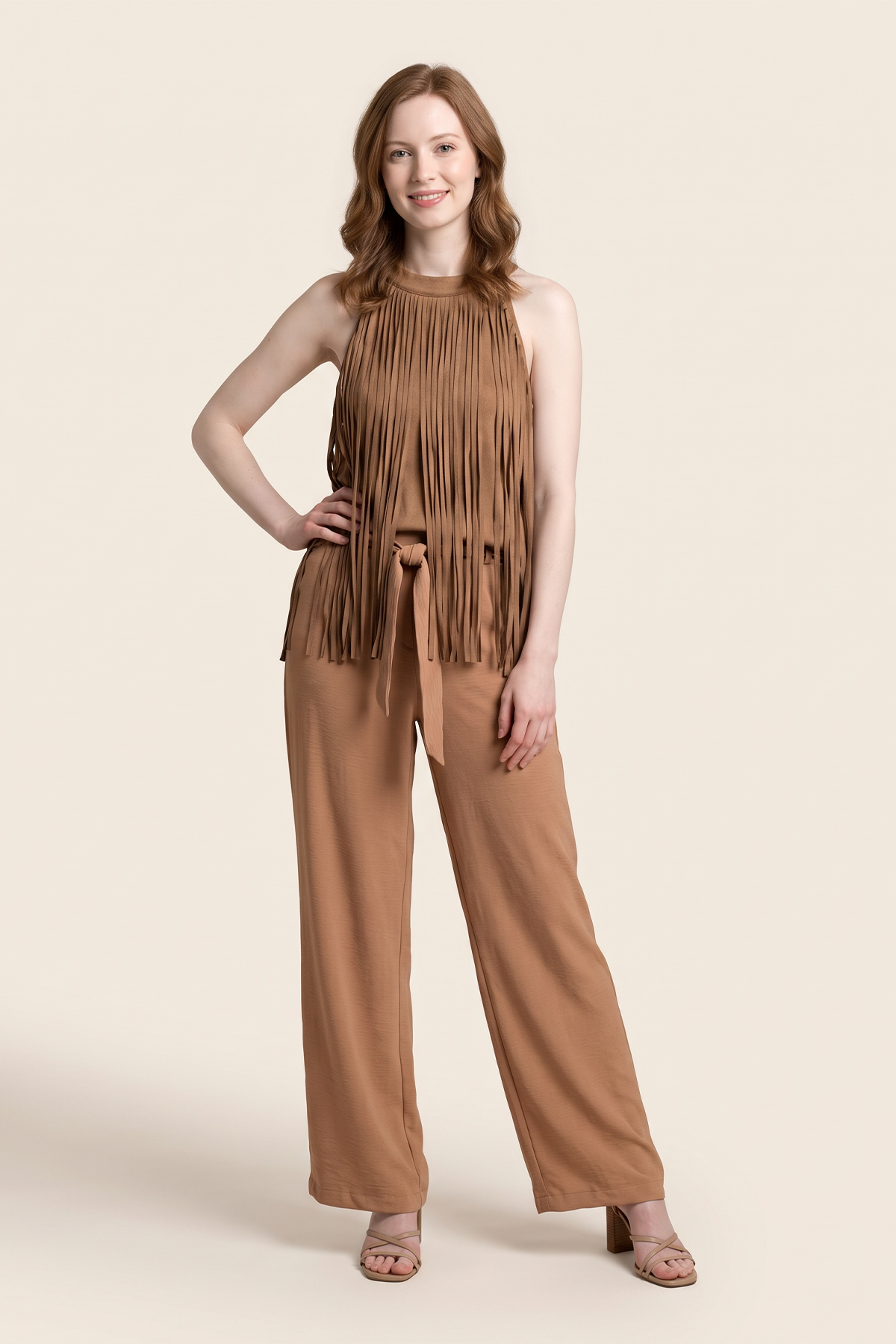 Blusa en Piel de Durazno Café para Mujer