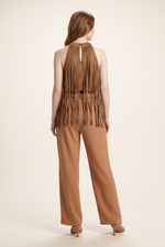 Blusa en Piel de Durazno Café para Mujer