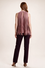 Blusa en Piel de Durazno Palo de Rosa Oscuro para Mujer