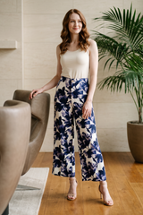 Pantalón en Rayón Azul para Mujer