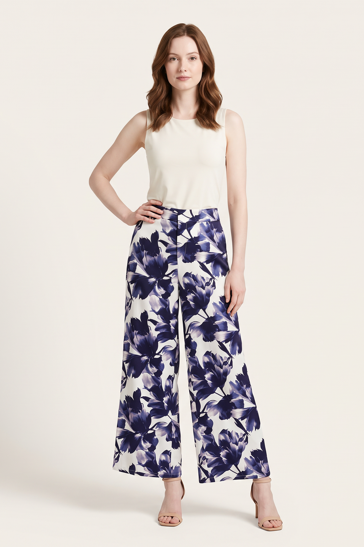 Pantalón en Rayón Azul para Mujer