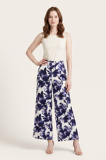 Pantalón en Rayón Azul para Mujer
