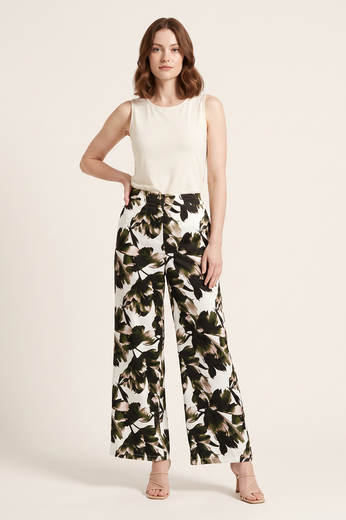 Pantalón en Rayón Verde para Mujer
