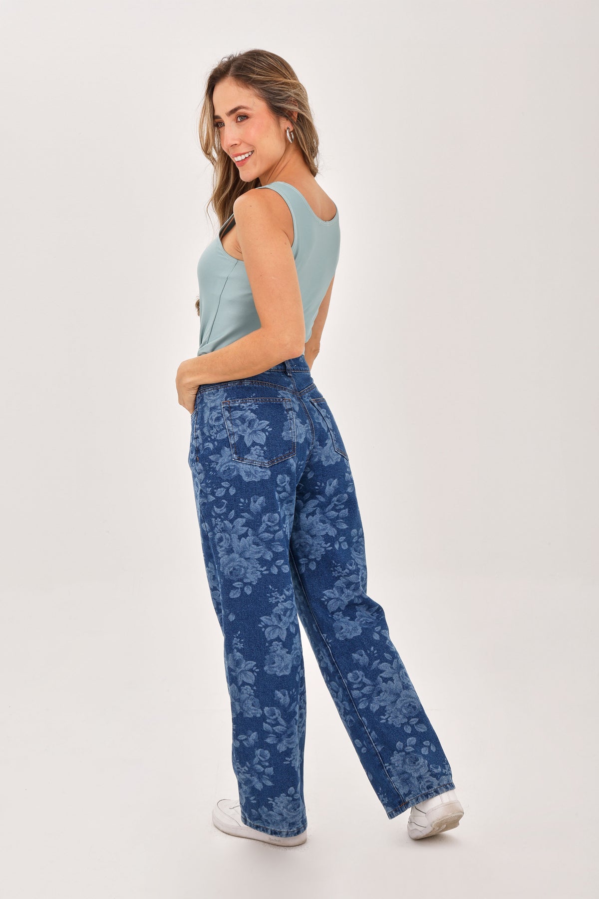 Jean Flores Azul Medio