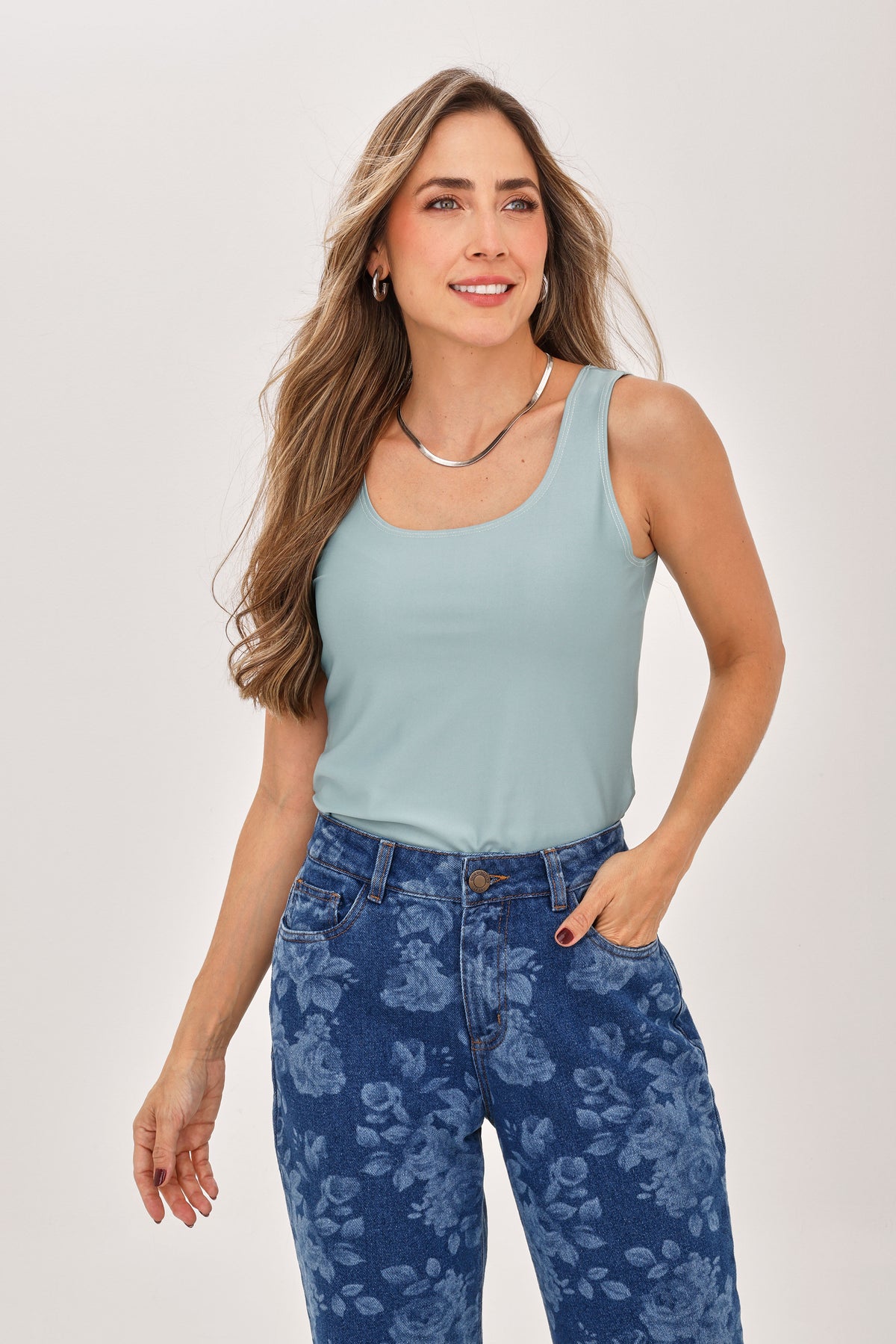 Jean Flores Azul Medio